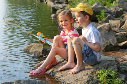 Fishing on Lake Columbia